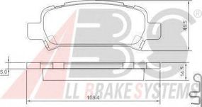 Колодка гальм. диск. SUBARU IMPREZALEGACYFORESTER задн. (вир-во ABS) A.B.S. 37164 на SUBARU FORESTER (SF)