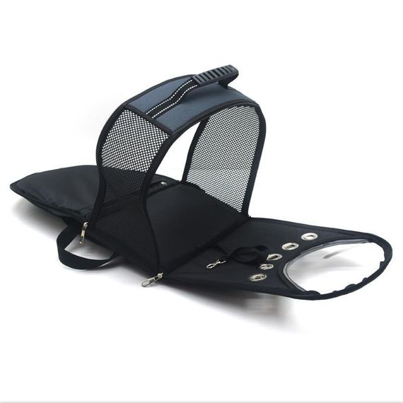 Рюкзак для переноски котов и собак Zoo-hunt Лоренс серый №1 21х32х35 см | Зображення 4