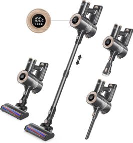 Акумуляторний пилосос Movell 300W, 28000Pa, HEPA-фільтр, LED-дисплей, 55 хв автономності, 1.5L, чорний