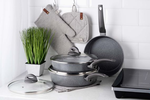 Сковорода ARDESTO глибока з кришкою Gemini Gourmet Apulia, 26см, алюміній, сірий (AR2426GGL) | Зображення 2