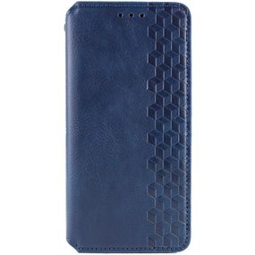 Кожаный чехол-книжка GETMAN Cubic (PU) для Motorola Edge 70 Fusion / 70 Fusion+ Синий