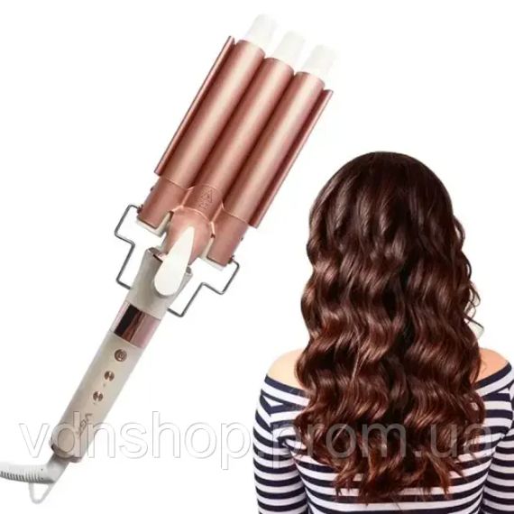 Плойка для волосся VGR V-599, стайлер «3 хвилі», потужна плойка для укладання локонів | Зображення 1