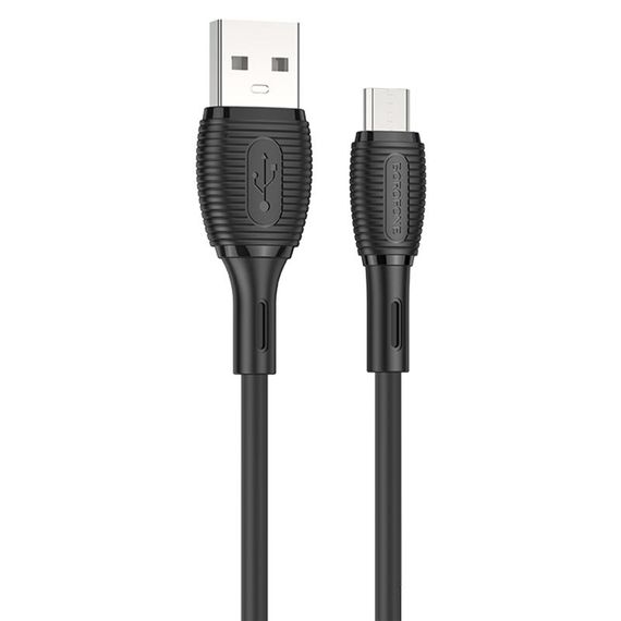 Дата кабель Borofone BX86 Advantage USB to MicroUSB 2.4A (1m) Black