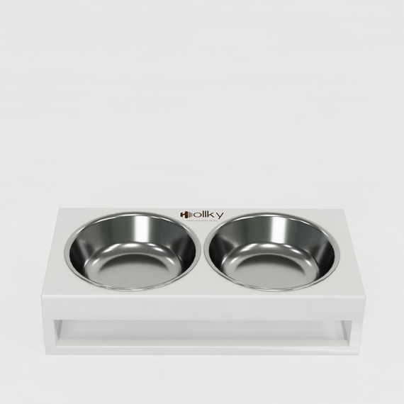 Миски на подставке для маленьких собак и котов Hollky Base XS (2 × 0,25 л) BXS-28145-WHWH | Зображення 2