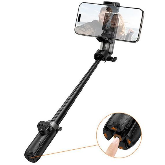 Монопод для селфі Hoco K27 Magic portable mini Black | Зображення 3