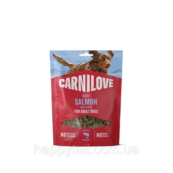 Мягкое лакомство для собак Carnilove Soft Snack Salmon с лососем и чабрецом — беззерновые снеки 200 г