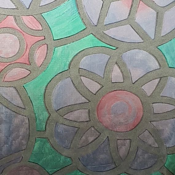 Пленка самоклеющаяся (самоклейка) d-c-fix 200-5459 0,90х 1м. витражная  мозаичные цветы | Зображення 2