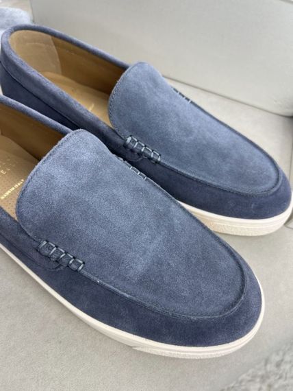 Мокасини Brunello Cucinelli Gray Purple темно-сірі ob422 | Зображення 2