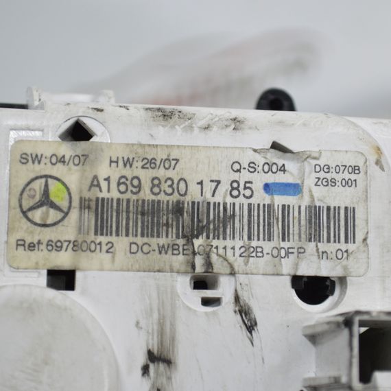 Блок управління клімат контролем Mercedes A-Class W169 перемикач кондиціонера Мерседес А-Клас A1698301785 | Зображення 2