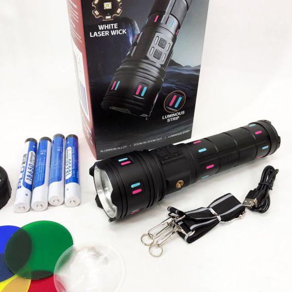 Ліхтар Night Vision Fluorescence AK177-White Laser LED PM60-TG / USB-C / Power Bank / Чорний | Зображення 4