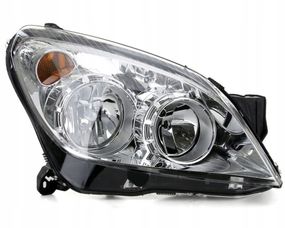 Фара Передняя Opel Astra H 2007-2014 Правая H7/H1, Хром. Рамка, Электро регулировка С моторочиком