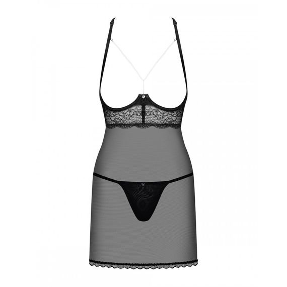 Пеньюар Obsessive Pearlove та стрінги S/M | Зображення 5