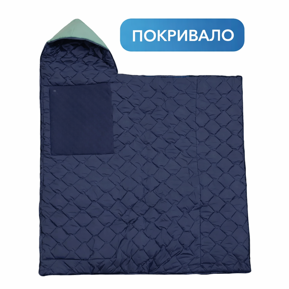 Зимний спальный мешок с подогревом от павербанка USB 215х65 см (до -30°C) / Теплый тактический спальник-одеяло | Зображення 1