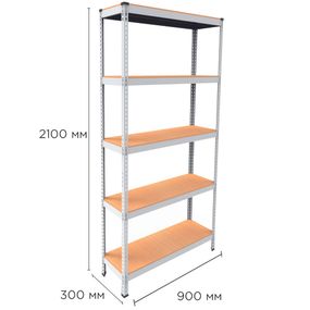 Металевий стелаж MRL-2100 ( 900x300) білий