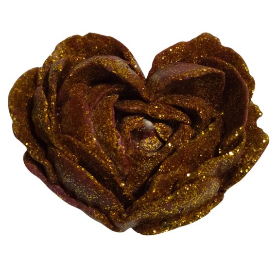 Свічка у вигляді троянди (шимер+глітер) GlowKink бордова, L sexstyle | Зображення 3