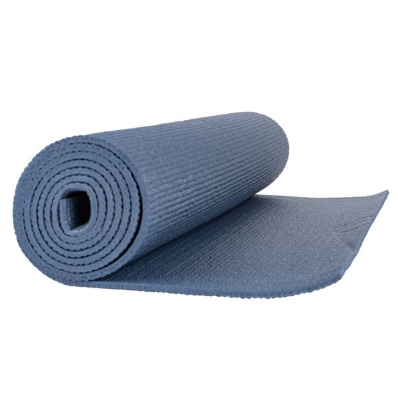 Килимок для йоги та фітнесу PowerPlay 4010 PVC Yoga Mat Темно-синій (173x61x0.6) | Зображення 3