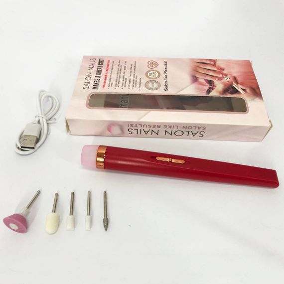 Фрезер для манікюру та корекції нігтів Flawless Salon Nails червоний, Фрезера для манікюру LT-670 педикюру корекції | Зображення 7