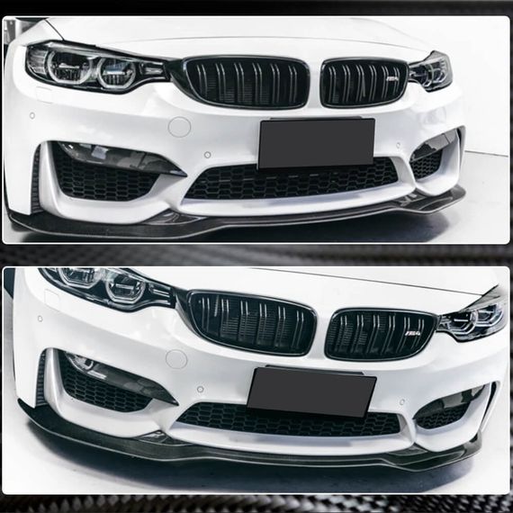 Накладка на передній бампер Lip V9 (для F82/F83, Карбон) для BMW 4 серія F-32 2012-2020 рр | Зображення 3