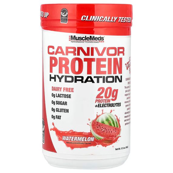 Протеїн MuscleMeds Carnivor Protein Hydration 496 g (Watermelon)