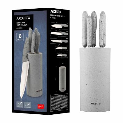 Набір ножів Ardesto Gemini 6 предметів, сірий (AR2106GR) | Зображення 5