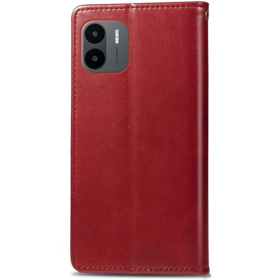 Шкіряний чохол-книжка GETMAN Gallant (PU) для Xiaomi Redmi A1 / A2 Штучна шкіра, Слот для візитки, Червоний | Зображення 2