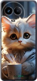 Чохол на Realme Realme 11 5G Білий кіт "5646u-3175-2448"