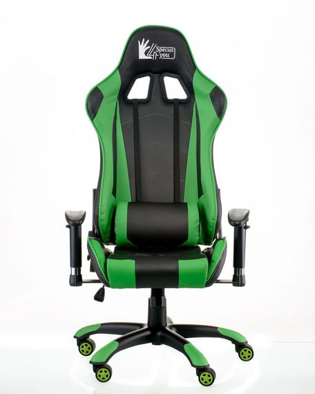 Кресло геймерское Special4You ExtremeRace blackgreen | Зображення 6