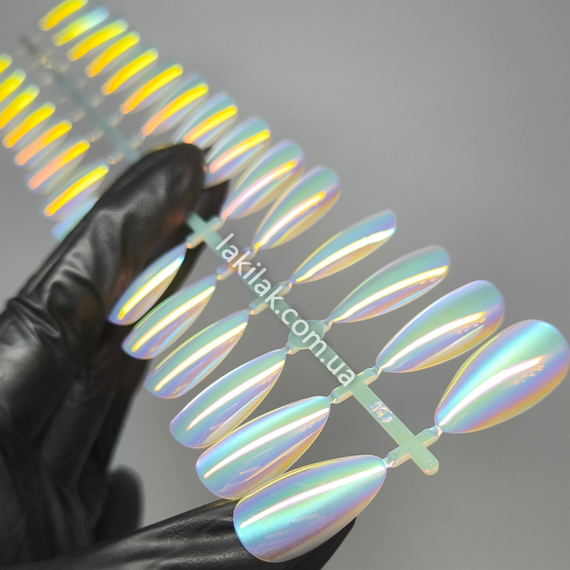 Гелевые типсы для нарощения светлая Аврора №2 (миндаль) 30шт | Зображення 1