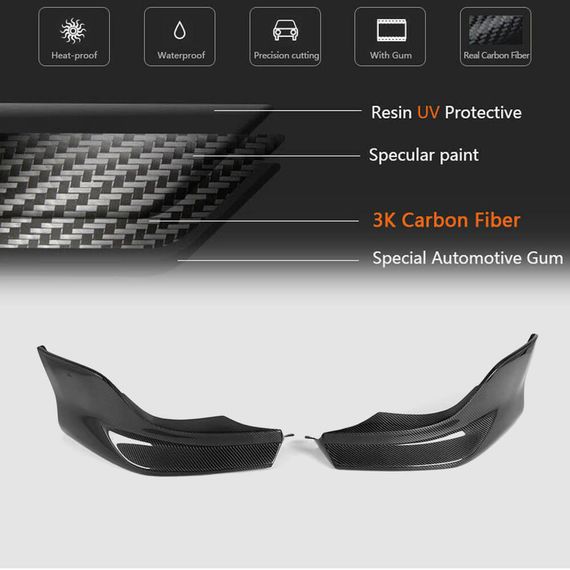 Накладки на передній бампер Flap (для M-Sport, Карбон) для BMW 5 серія E-60/61 2003-2010 рр | Зображення 5