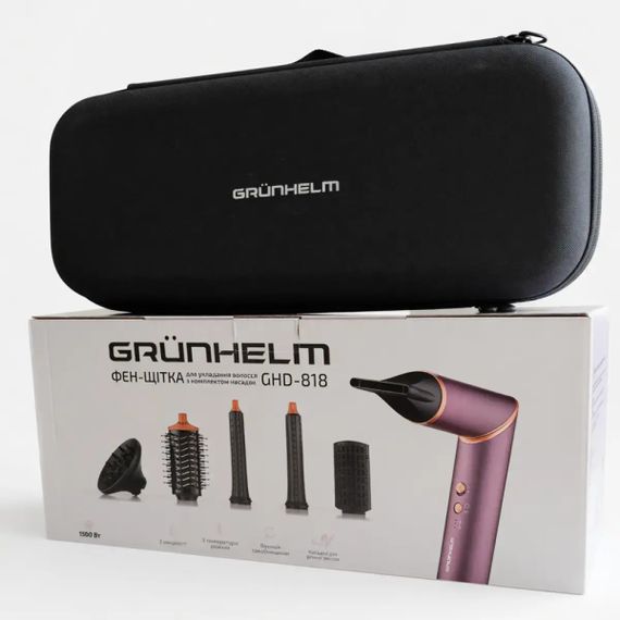 Фен-щітка Grunhelm GHD-818 1500 Вт рожевий | Зображення 9