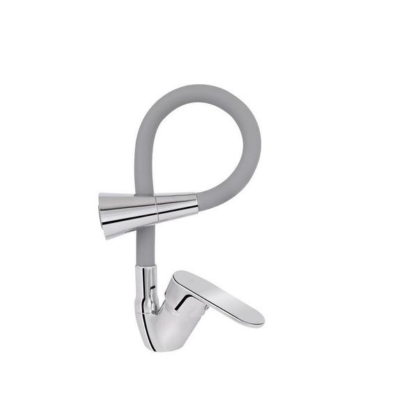 Смеситель для кухни Lidz Tani 008F3 с гибким изливом (k40) LDTAN008F3GCR39507 Chrome/Grey | Зображення 2