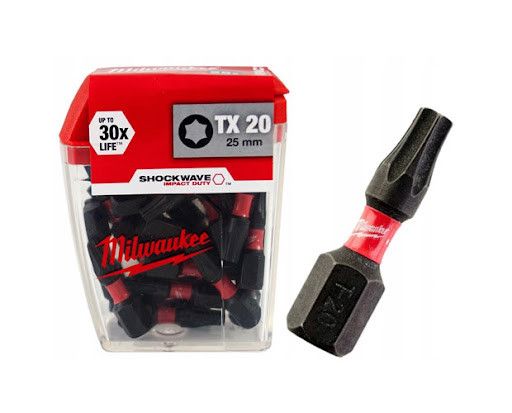 Біта для шурупокрута Milwaukee shockwave tx20 x 25 мм 4932430875