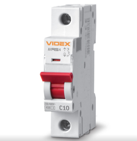 Автоматичний вимикач 1P 10А 4,5 kA VF-RS4-AV1C10 Resist Videx