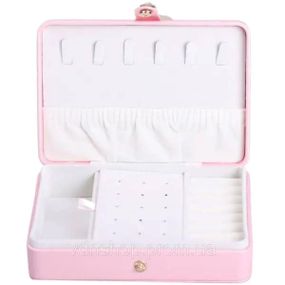 Шкатулка для украшений из эко кожи 16×11×4.7 см органайзер для ювелирных изделий HP-5-30P