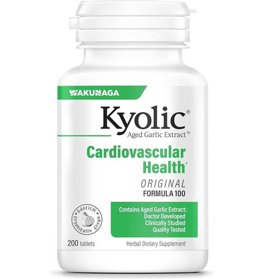 Комплекс для профілактики тиску та кровообігу Kyolic Aged Garlic Extract Cardiovascular Health Original Formula 100 200 Tabs