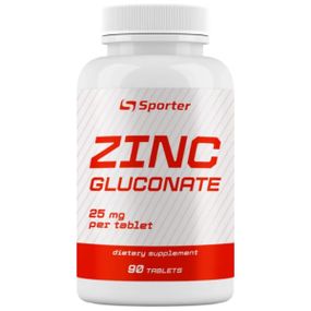 Мікроелемент Цинк для спорту Sporter Zinc Gluconate 25 mg 90 Tabs