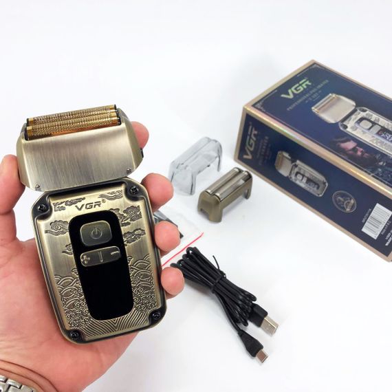 Електробритва VGR V-337 шейвер для вологого та сухого гоління, бритва для бороди, тример механічний | Зображення 6