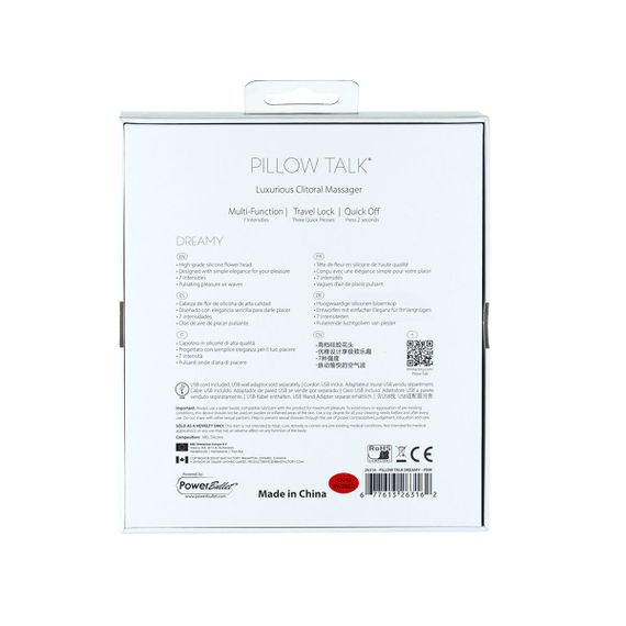 Розкішний вакуумний кліторальний стимулятор Pillow Talk - Dreamy Pink із кристалом Swarovski | Зображення 6