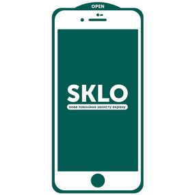 Захисне скло SKLO 5D (тех.пак) для Apple iPhone 7 / 8 / SE (2020) (4.7") Білий