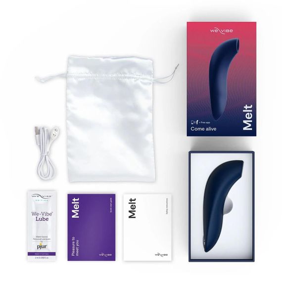 Вакуумний смарт-стимулятор для пар Melt by We-Vibe Midnight Blue, зручно поєднувати з проникним секс | Зображення 5