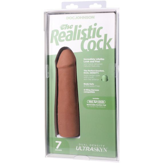 Фалоімітатор Doc Johnson The Realistic Cock ULTRASKYN - 7 Inch Caramel Sex Aura | Зображення 8