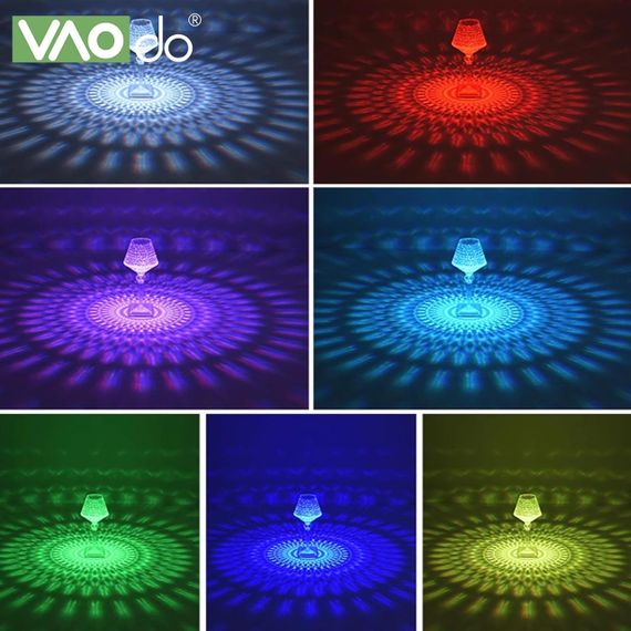 УЦІНКА! Настільна LED-лампа Crystal Table Lamp RGB із сенсорним керуванням, пультом керування, 16 кольорами підсвічування ( | Зображення 2