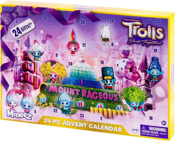 Новорічний адвент календар 2024/2025 Тролі Оригінал DreamWorks Trolls Band TogetherAdvent Calendar