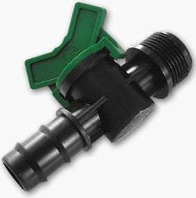 Мінікран лінійний Bradas штуцер для трубки 20 мм різьба зовнішня 1/2" 25 шт