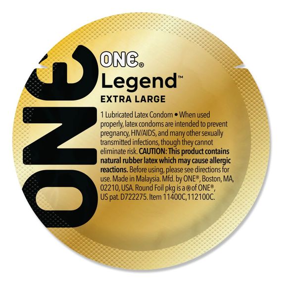 Набір презервативів ONE Legend XL, 100 шт, збільшений розмір, розширення на кінці, паковання-тубус | Зображення 1