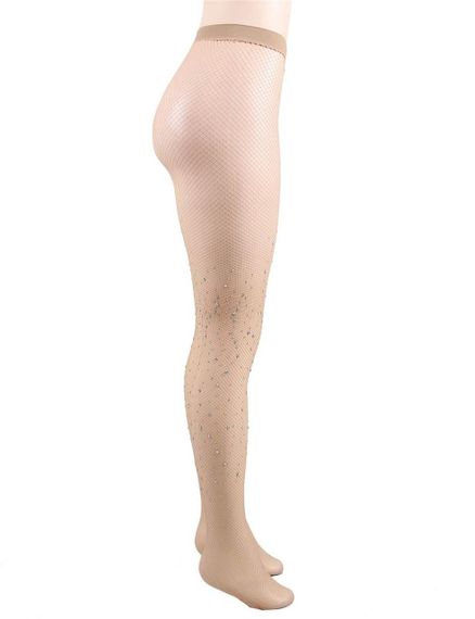 Колготки у сіточку зі стразами Star Night тілесного кольору XS-M sexstyle | Зображення 5