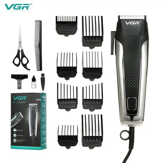 Машинка для стрижки волосся VGR V 120 / Професійна машинка для стрижки + 8 насадок та ножиці | Зображення 2