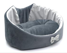 Лежак для собак і котів Zoo-hunt Мистик-котик сірий №2 370х490х185 мм