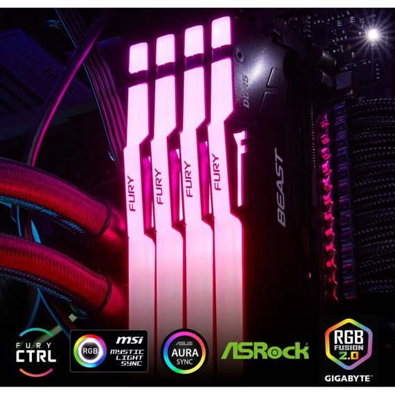Модуль памяти для компьютера DDR5 32GB 5200 MHz Beast RGB EXPO Kingston Fury (ex.HyperX) (KF552C36BBEA-32) | Зображення 6