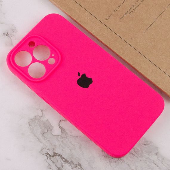 Чехол Silicone Case Full Camera Protective (AA) для Apple iPhone 15 Pro Max (6.7") Розовый / Barbie pink | Зображення 3